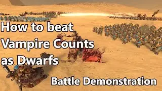 How to beat Vampire Counts as Dwarfs: Battle demonstration (Total War: Warhammer 3)
