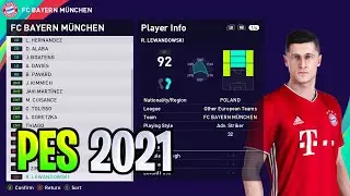 BAYERN MUNICH Players Faces & Ratings | PES 2021