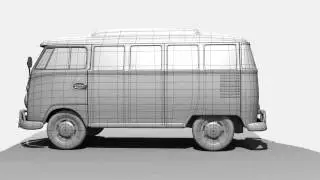 Blender 3D Volkswagen Bus T1