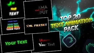 Top 20 Alight Motion XML PRESET for Editing Status | Usama Rajput.