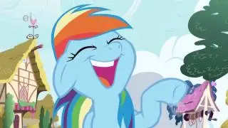 Rainbow Dash laughing