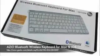 AZiO Wireless Bluetooth Keyboard for iPad and Mac from Geeks.com