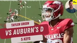 Arkansas Football: Keys For Taylen Green vs Auburn, Game Preview & Film Breakdown