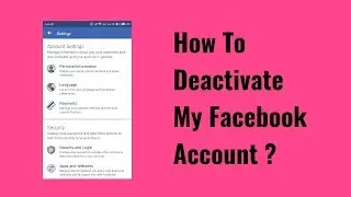 How To Deactivate My Facebook AccountTechnical Shekhar