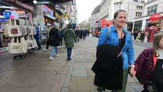 Walk from Piccadilly to Leicester Square, LONDON UK