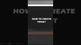 How To Create Presets In Adobe After Effects😍😍👉