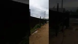Установка опор для навеса.