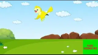 Tuni bird/flying bird/cartoon bird/green screen/no copyright/copyright free