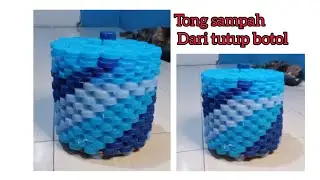 membuat tong sampah dari tutup botol #diy #tutorial #tutupbotol