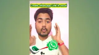 How to create whatsapp link in excel | create whatsapp link | whatsapp link in excel #excel #shorts