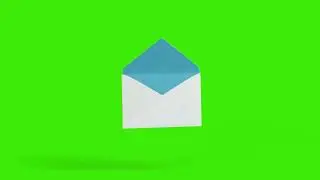 3D Envelope opening animation paper reveal invitation letter green screen footage | 4K footages |