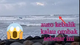 Detik-detik menegangkan nelayan menembus ombak besar (desa serangai bengkulu utara)
