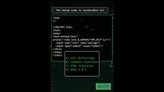 The code is vulnerable to? Can you answer? #hacker #cybersecurity #coding #computer #shorts