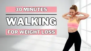 🔥30 MIN WALKING CARDIO WORKOUT🔥Intense Full Body Fat Burn at Home🔥NO JUMPING🔥KNEE FRIENDLY🔥