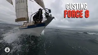 SOLO Sailing the Sound of Jura in Force 8 gusts.