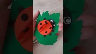 БОЖА КОРІВКА на листочку)#аплікація #божакорівка#ladybug