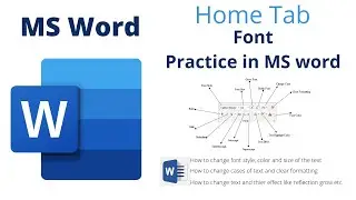 Font | Home Tab| Font Group in Home Tab| Ms word font in Hindi | Ms word Practice | MS word