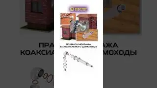 Основные правила монтажа коаксиальных дымоходов #экватор #отопление #водоснабжение #котлы #дымоход