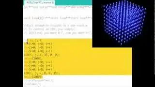 How To RGB 8x8x8 LED CUBE - The CODE!