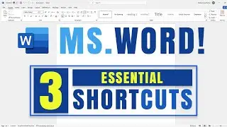 3 Essential Microsoft Word Shortcuts #tutorial #msword
