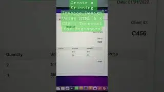 Create a Stunning Invoice Design Using HTML & CSS | Tutorial for Beginners