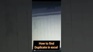 How to find duplicates in excel