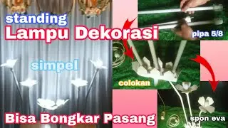 Cara membuat Lampu Dekorasi dari pipa dan pakai colokan simpel murah bisa bongkar & pasang