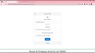 react  firebase Auth and  list todo