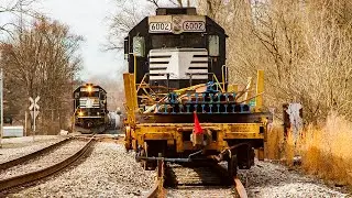 Trains Meet in Athens Ohio on the Kanawha River Railroad