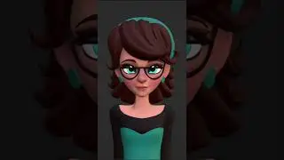 Cute Girl in 3D #shorts #blender #3d