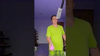 Knife and Tennis Ball Juggling Trick Shots #shorts #skills #edit
