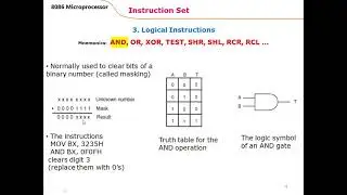 EEE342-MP-8a: Instructions set, instructions AND, OR and XOR