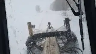 Автогрейдер ДЗ-98В. Чистка трассы.