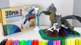 3Д ручка 3DPEN-2 набор пластика и трафареты - как пользоваться, как рисовать поделки по шаблонам