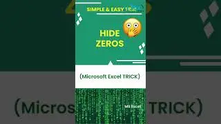 Make Cells Blank If the Value is 0 (ZERO)| Hide Zero Values in Excel 