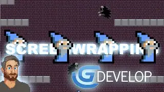 How to use screen wrapping and linear movement in Gdevelop