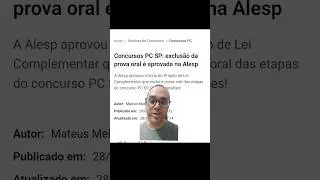 Exclusão Prova Oral PCSP