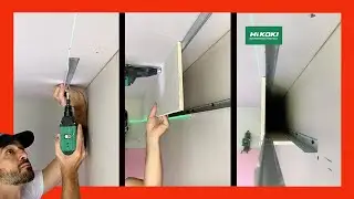 ✅ Cajón de Drywall en Esquina: Técnica para Ocultar Tuberías o Simular Vigas 👉 ATORNILLADOR HIKOKI