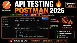 Postman API Testing Complete Guide 2026 | GET, POST, PUT, DELETE + Newman Automation in 15 Minutes