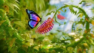 Drinking the Juice of the Gods from the Forbidden Flower 🌈✨🦋 Psychedelic Butterfly Blender Animation