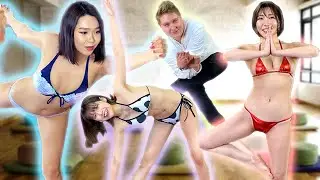 Impossible Yoga Challenge With Japanese Gravure Idols! Ft. Yui Furukawa , Miyanaga Kaoru & Amina