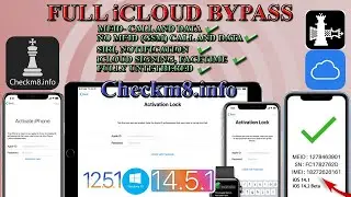 Full MEID iCloud Bypass iOS 12 - 14.5.1 Calls, Notification, Facetime, iCloud With CheckM8.info Tool