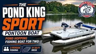 The Pond King Sport Pontoon Boat - Pond Hopping Fishing Boat for Two
