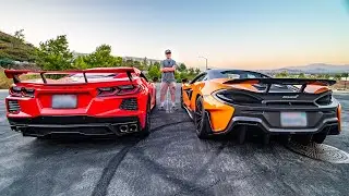 C8 CORVETTE VS MCLAREN 0-60 BATTLE! (LAUNCH CONTROL TESTING)