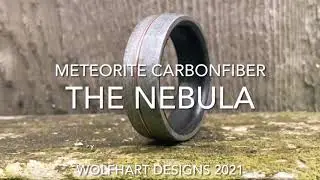 I make a Meteorite, Carbon Fiber and Rose Gold Ring
