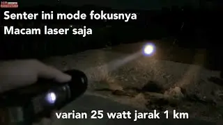 Senter tenaga surya kuning zoom jarak kurang lebih 1km Leyoya X39 25 watt