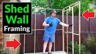 DIY Scrap Wood Shed Build Part 5 - Framing the Walls