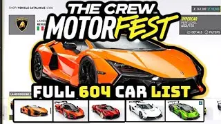 The FULL 604 Cars List Available NOW for The Crew Motorfest [Official Launch] Gameplay!