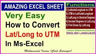 Convert Coordinates to Lat-Long  in Excel | English | Amazing Excel Sheet