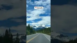 One of the most stunning drives in the World 🇨🇦 #travel #roadtrip #canada #montain #banff #jasper